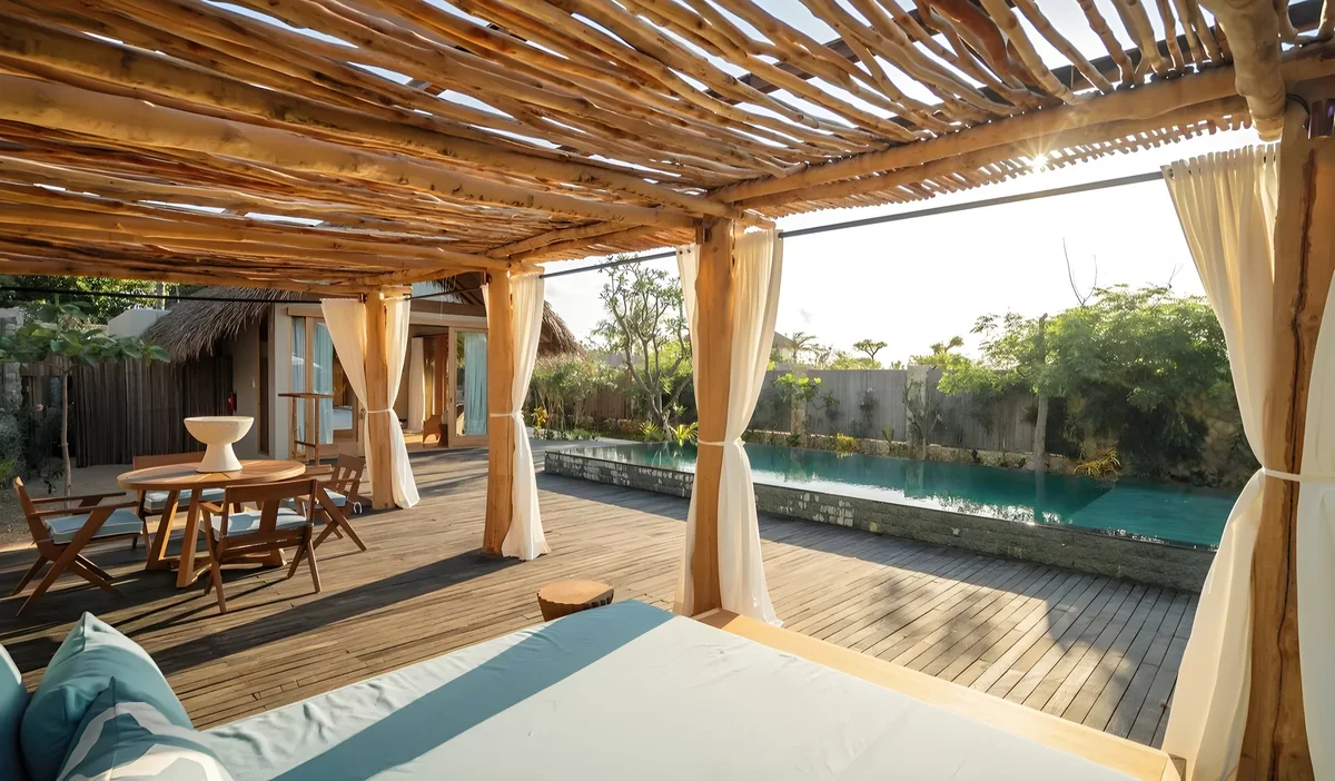 Nihi Rote · pool pavilion.