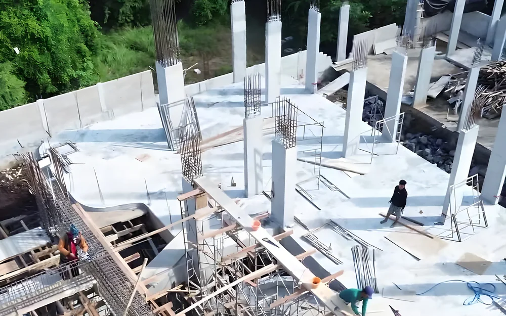 Aerial view of a Paradigma site at structure stage.
